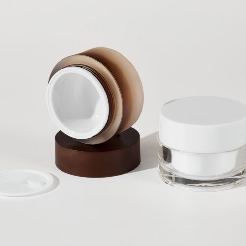 50ml Round Plastic Cream Jars with Lids - Customizable Color and Silk Printings