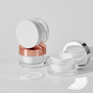 15 & 30ml CleSkincare Packaging Solutions: Bulk Round 50ml Acrylic Jars for Luxury Creams & Serumsar Plastic Cosmetic Container with Lid - Stock & Custom